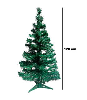 Tradineur - Árbol de Navidad, abeto artificial verde, estructura de plástico y metal revestido, robusto y duradero, fácil montaje, 120 cm