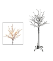 Árbol decorativo con flores, 120 luces LED, luz cálida, uso exterior, 8 funciones, 150 cm, metal y plástico, decoración de navidad, festiva, hogar