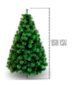 Tradineur - Árbol de navidad artificial - Diseño aguja de pino verde - Altura de 150 cm - Fácil montaje - Fabricación en PVC, metal revestido, robusto y duradero.