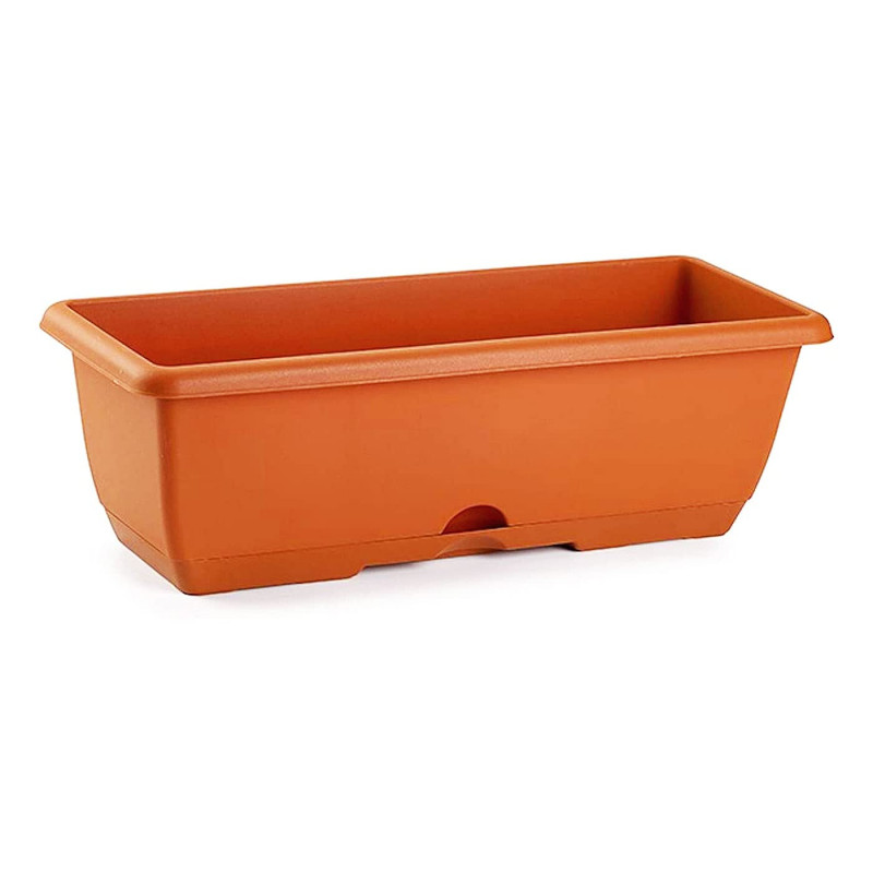 Tradineur - Jardinera para balcón con plato integrado - PLFT - Fabricado en plástico - Capacidad de 10 L - 17 x 50 x 19,5 cm - C Tradineur - Jardinera para balcón con plato integrado - PLFT - Fabricado en plástico - Capacidad de 10 L - 17 x 50 x 19,5 cm - C
