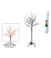 Árbol decorativo con flores, 100 luces LED, luz cálida, uso exterior, 8 funciones, 120 cm, metal y plástico, decoración de navidad, festiva, hogar