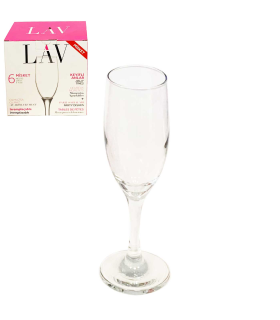 Set de 6 copas de champán misket, copas de cava elegantes, tallo fino, aptas para lavavajillas, fiestas, celebraciones 190 ml