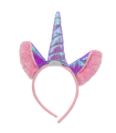 Tradineur - Pack de 3 diademas de unicornio lila, poliéster, complementos para disfraces, carnaval, Halloween, cosplay, fiestas (Niñas - Talla única)