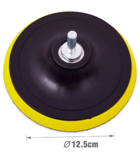 Tradineur - Disco/plato para lijadora - Soporte 125 mm - compatible con pulidoras y amoladores angulares con rosca de 14 mm - 12000 RPM - Color aleatorio