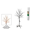 Árbol decorativo con bolas, 100 luces LED, luz cálida, uso exterior, 8 funciones, 120 cm, metal y plástico, decoración de navidad, festiva, hogar