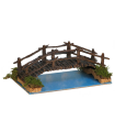 Tradineur - Pozo, noria o puente para belén navideño 7,5 x 15,5 x 9 cm, resina, figuras para nacimiento, pesebre, navidad, decoración tradicional, modelo aleatorio