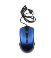 Ratón óptico con cable usb 2.0 plug and play, 1200 dpi, cable de 1,35 metros, diseño ergonómico, 3 botones, ordenador, portátil, pc, color azul