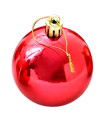 Pack de 12 bolas de navidad rojas, diámetro 8 cm, con cordón dorado para colgar en el árbol o abeto navideño, adornos festivos colgantes, decoración de Navidad