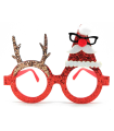 Gafas navideñas redondas con purpurina brillante, complemento para celebraciones, fiestas de disfraces, navidad, niños y adultos, modelo aleatorio