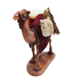 Tradineur - Camello de durexina para Belén, figura decorativa de animal para nacimiento, adorno artesano, pesebre, Navidad, 14 x 15 x 8 cm