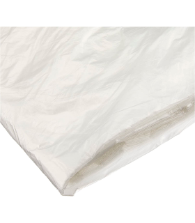 Tradineur - Pack de 10 protectores cubre todo de plástico, cobertor antipolvo y anti lluvia de polietileno, cubrir muebles (Transparente, 150 x 280 cm)