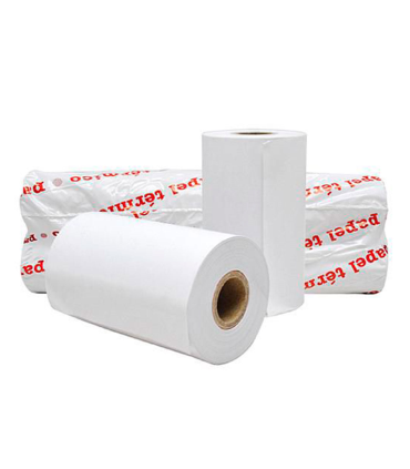 Tradineur - Pack de 10 rollos de papel térmico, válidos para máquinas de TPV, datáfonos, impresoras de recibos, cajas registradoras (Blanco, 57 x 35 mm)