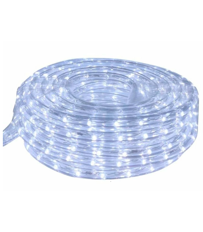 Tradineur - Manguera luces LED, tubo, tira de luz para interior y exterior, decoración e iluminación de Navidad, bodas, fiestas, jardín (10 metros, luz blanca)