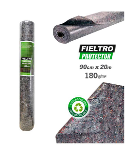 Tradineur - Fieltro protector de suelo, impermeable, absorbente, antideslizante, 180 g/m2, trabajos de pintura, bricolaje, manta para cubrir muebles, 90 cm x 20 m