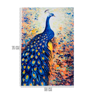 Tradineur - Puzzle/Rompecabezas de 1000 piezas - Diseño Pavo Real - Fabricación en España - Rompecabezas para toda la familia - 75 x 50 cm