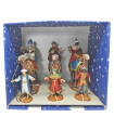 Tradineur - Reyes, camellos y pajes 20 y 11 cm, durexina,  figuras reyes magos para belén, melchor, gaspar y baltasar, nacimiento, pesebre, decoración navidad