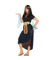 Tradineur - Disfraz de Cleopatra para adulto, 100% poliéster, incluye cuello, vestido con mangas y cinturón, atuendo de carnaval, Halloween, cosplay (Mujer, Talla M)