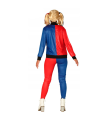 Tradineur - Disfraz de dangerous girl para adulto, Harley Quinn, 100% poliéster, incluye chaqueta con camiseta y pantalón, atuendo de carnaval, Halloween, cosplay (Mujer, Talla M)