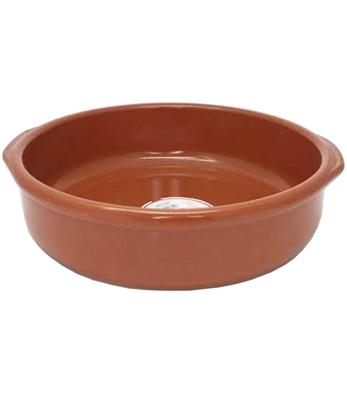 Tradineur - Cazuela redonda de barro - Apta para vitro y horno - Ideal para guisos y asados caseros – Ø 28 cm