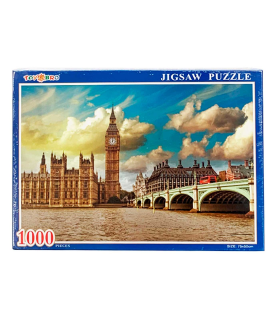 Puzzle 1000 piezas, rompecabezas para adultos clásico 75 x 50 cm, jigsaw puzzle, Partenón griego, Big Ben, catedral de San Basilio, retos creativos, aficiones, modelo aleatorio