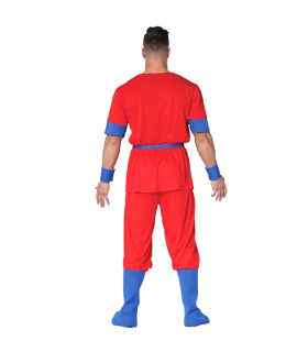 Tradineur - Disfraz de fighter para adulto, poliéster, guerrero oriental, artes marciales, atuendo de carnaval, Halloween, cosplay (Hombre, Talla L)