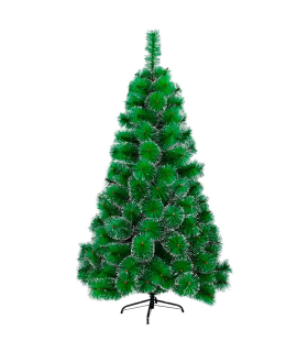 Tradineur - Árbol artificial de navidad - Diseño con nieve - Altura de 120 cm - Fácil montaje - Fabricación en PVC, metal revestido, robusto y duradero.