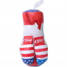 Tradineur - Saco de boxeo, incluye guantes, diseño de bandera de los Estados Unidos y águila, juguete para niños - 30 x 12 cm