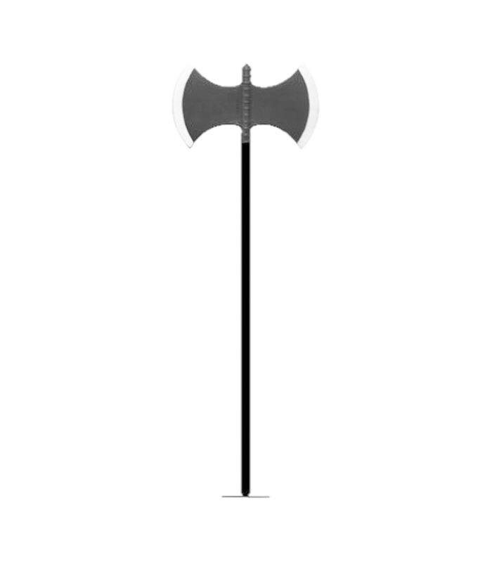 Tradineur - Armas de halloween, tridente, guadaña, hacha, accesorios de plástico para fiestas, disfraces, cosplay, carvaval, 1 metro, Modelo aleatorio