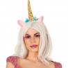 Tradineur - Diadema de unicornio lila para niños, combinar con disfraces en fiestas y celebraciones, carnaval (Infantil - Talla
