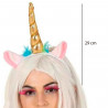 Tradineur - Diadema de unicornio lila para niños, combinar con disfraces en fiestas y celebraciones, carnaval (Infantil - Talla