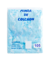 Funda de colchón cubre colchón 100% poliéster elástica con cremallera azul 105 cm azul