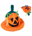 Tradineur - Sombrero de calabaza para Halloween - Fabricado en poliéster - Complemento para disfraces de carnaval - 19 x 32 x 32 cm