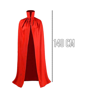 Tradineur - Capa de vampiro para adultos - Accesorio/complemento para disfraz de vampiro o supervillano - Longitud de 140 cm - Fibra sintética - Carnaval, Halloween