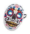 Tradineur - Máscara de calavera mexicana para Halloween - Fabricado en plástico - Complemento para disfraces de carnaval - 25 x 19 x 7 cm