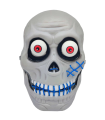 Tradineur - Máscara de calavera para Halloween - Incluye luces - Complemento para disfraces de carnaval - 26 x 17,5 x 9 cm