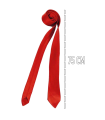 Tradineur - Corbata fina con longitud 75 cm - Fabricado en poliéster - Complemento para disfraces, carnaval, Halloween - Color Rojo