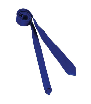 Tradineur - Corbata fina con longitud 75 cm - Fabricado en poliéster - Complemento para disfraces, carnaval, Halloween - Color Azul Oscuro