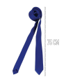 Tradineur - Corbata fina con longitud 75 cm - Fabricado en poliéster - Complemento para disfraces, carnaval, Halloween - Color Azul Oscuro