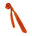 Tradineur - Corbata fina con longitud 75 cm - Fabricado en poliéster - Complemento para disfraces, carnaval, Halloween - Color Naranja