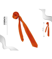 Tradineur - Corbata fina con longitud 75 cm - Fabricado en poliéster - Complemento para disfraces, carnaval, Halloween - Color Naranja