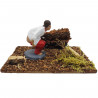 Tradineur - Figura de caganer para Belén, resina y corcho, cagón decorativo para nacimiento, pesebre, Navidad, adorno divertido