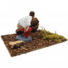 Tradineur - Figura de caganer para Belén, resina y corcho, cagón decorativo para nacimiento, pesebre, Navidad, adorno divertido