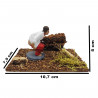 Tradineur - Figura de caganer para Belén, resina y corcho, cagón decorativo para nacimiento, pesebre, Navidad, adorno divertido
