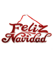 Tradineur - Letreros Colgantes "Feliz Navidad" estilo Brillantina - Fabricado en Plástico - Decoración para temporada navideña - 18 x 43 cm - Color Rojo