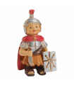 Tradineur - Figura de Romano para Belén - Estilo naïf - Marmolina - Adorno divertido para nacimiento, Navidad, decoración tradicional, 10 x 5,5 x 3 cm