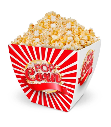 Tradineur - Bol de palomitas cuadrado "Pop Corn" - Fabricado en Plástico - Recipiente reutilizable para cine en casa - Capacidad de 5,5 Litros - Color Aleatorio