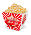 Tradineur - Bol de palomitas cuadrado "Pop Corn" - Fabricado en Plástico - Recipiente reutilizable para cine en casa - Capacidad de 5,5 Litros - Color Aleatorio