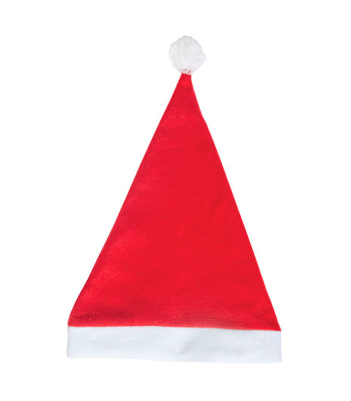 Gorro de papá noel, sombrero de santa klaus tradicional, accesorio navideño, fiestas, celebraciones, navidad, unisex, adultos, rojo y blanco