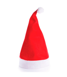 Gorro de papá noel, sombrero de santa klaus tradicional, accesorio navideño, fiestas, celebraciones, navidad, unisex, adultos, rojo y blanco