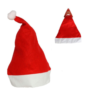 Tradineur - Pack de 12 gorros de Papá Noel para adultos, poliéster, accesorios navideños, sombreros, Navidad, carnaval, fiestas (Adulto, 30 x 40 cm)